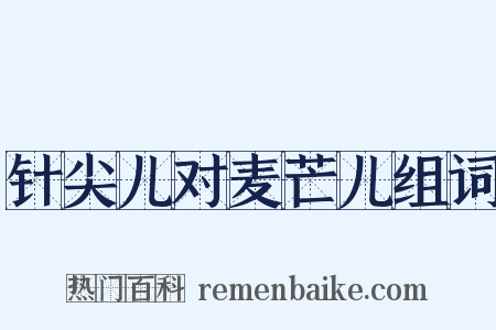 针尖儿对麦芒儿组词是什么意思的图片